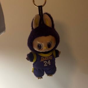 Purple Lakers Plush Keychain labubu pop mart